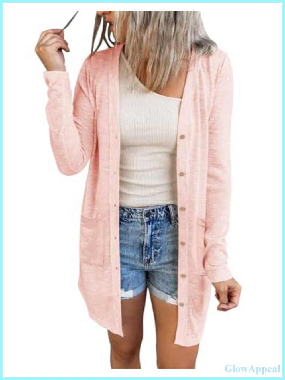 Lightweight Long Cardigan 2026 Open Front Pockets